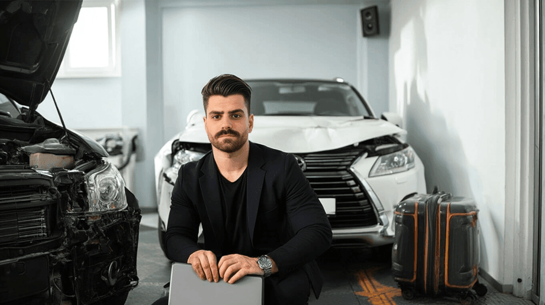 Ilker Sancar bei einem KFZ-Gutachten in Stuttgart